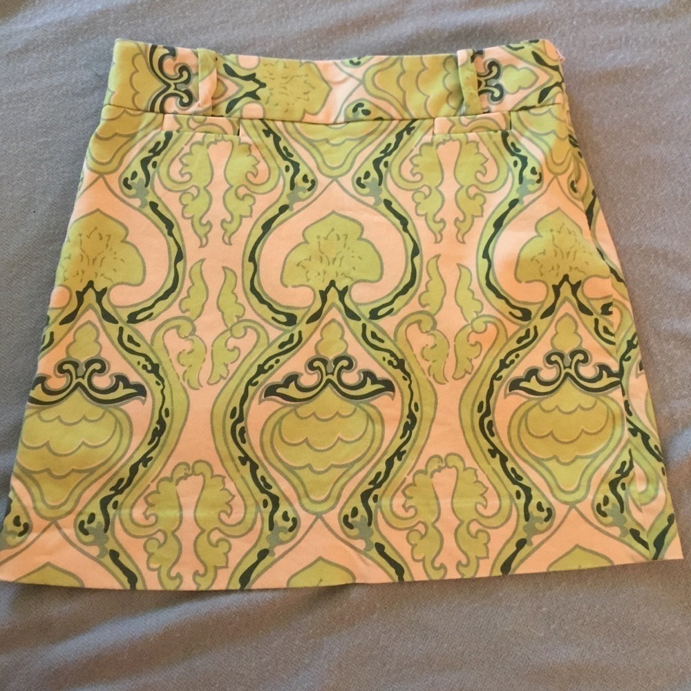 Jcrew Damask Print Skirt
